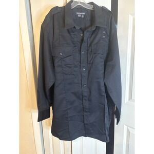 5.11 Tactical Series Black Long Sleeve Button Front Duty Shirt 3XL
